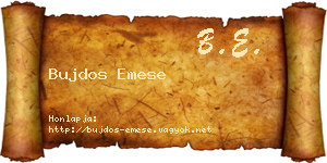 Bujdos Emese névjegykártya