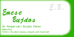 emese bujdos business card